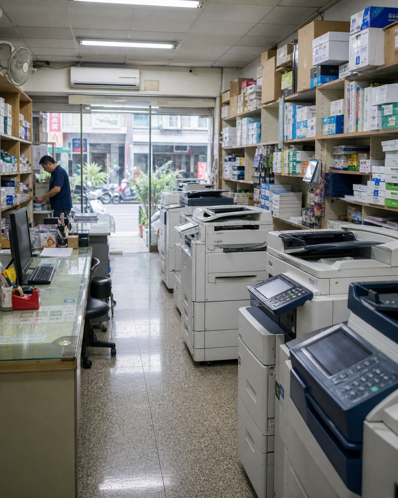 巨祥店內展示空間與事務機器